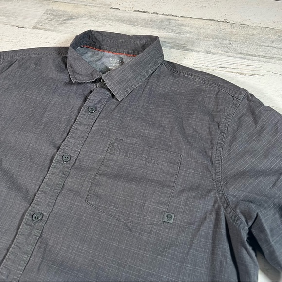 Mountain Hardwear Men’s Kotter Short Sleeve Button Shirt Gray Size Large Hiking - Picture 2 of 7